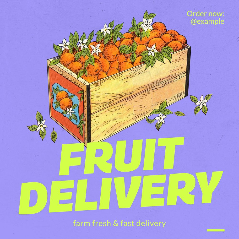 Fruit delivery Instagram post template