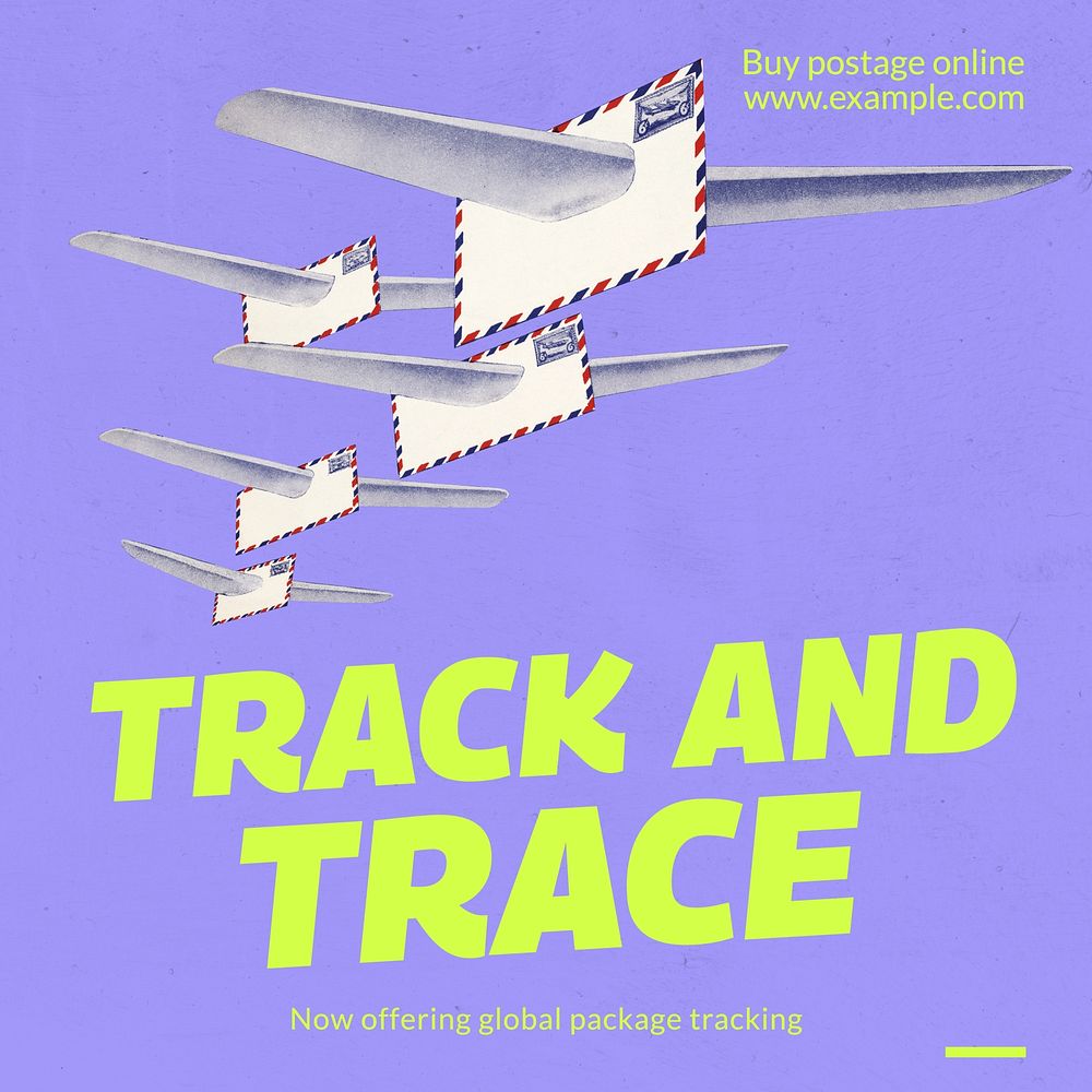 Track and trace Instagram post template