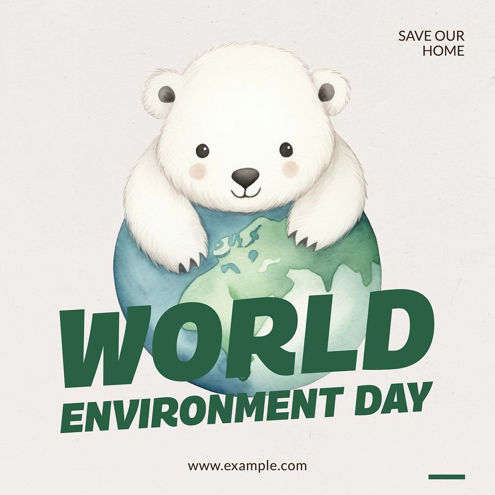 World environment day Instagram post template