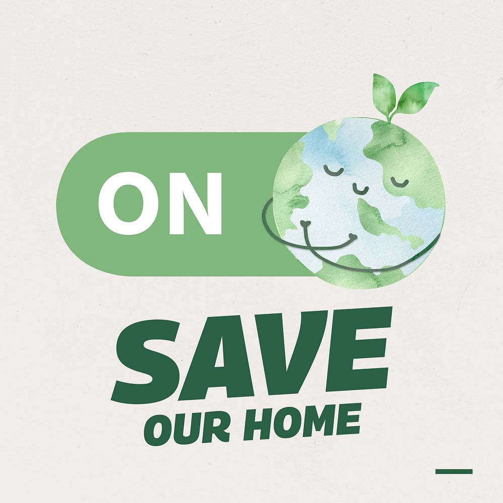 Save our home Instagram post template