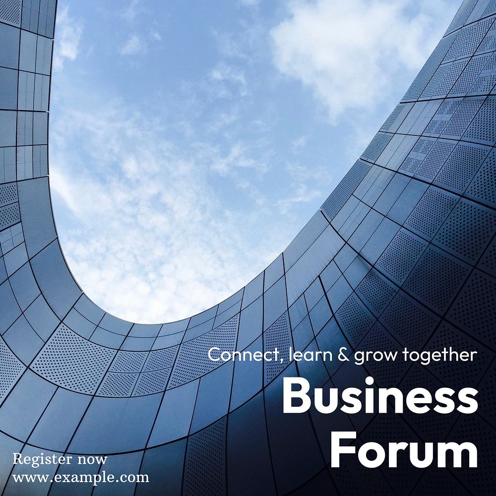 Business forum Instagram post template