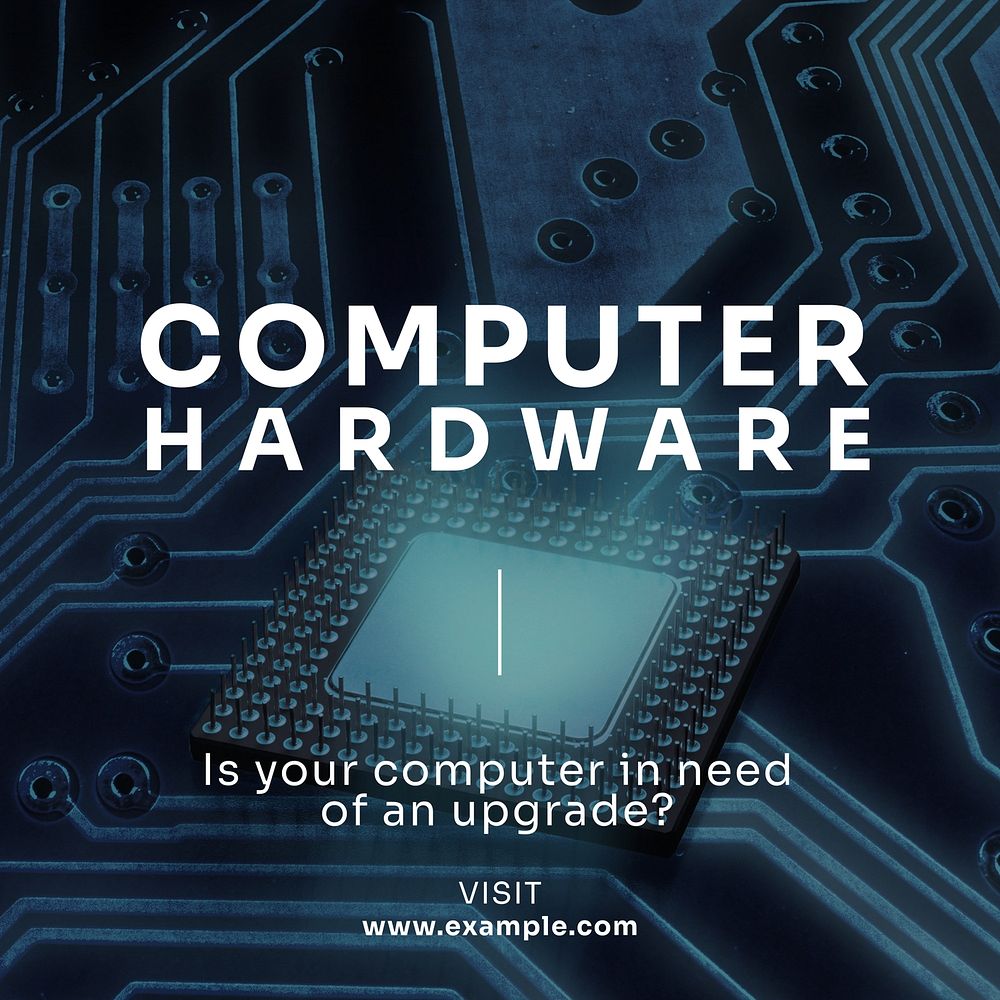 Computer hardware Instagram post template