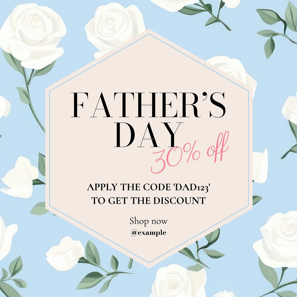 Father's day sale Facebook post template