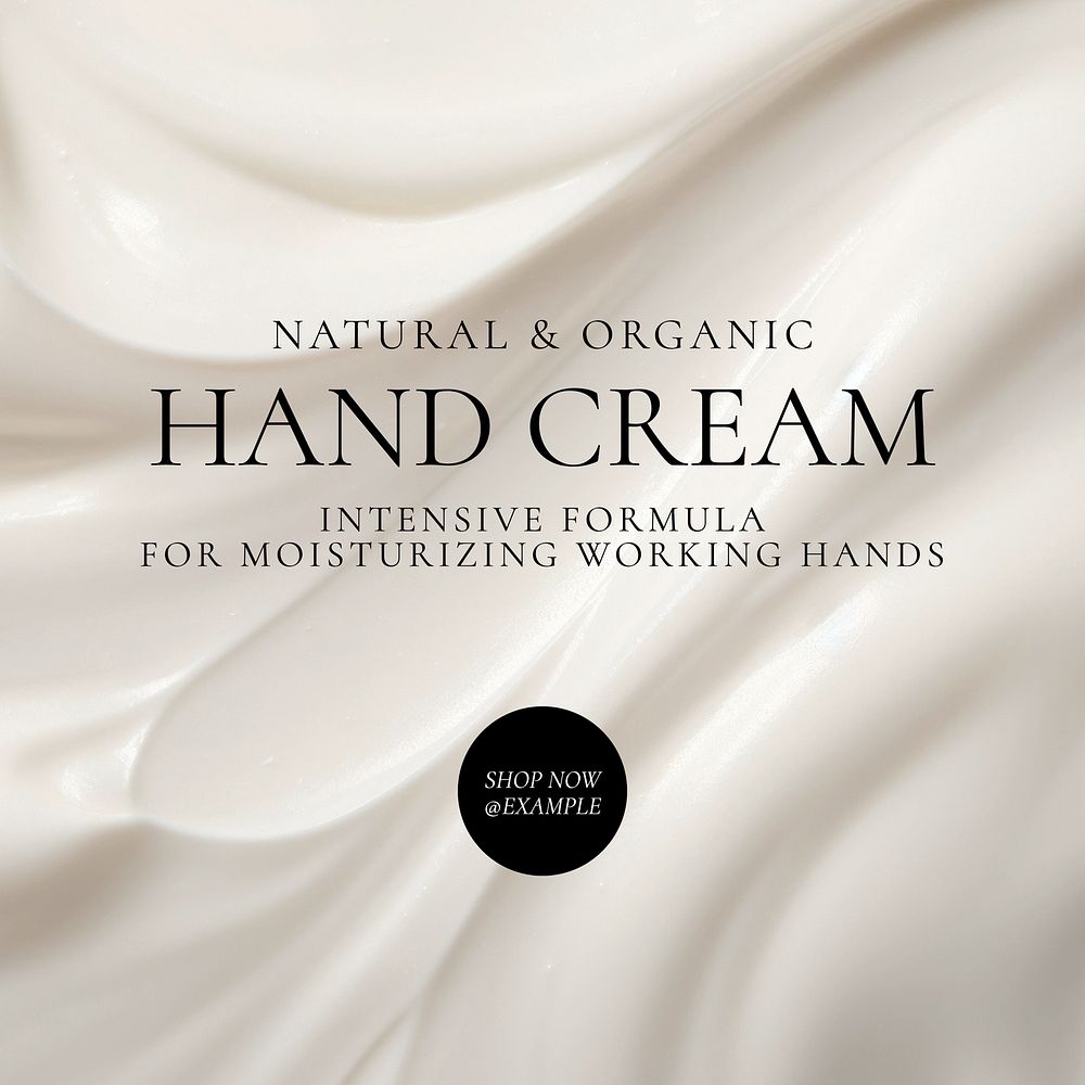 Hand cream Instagram post template