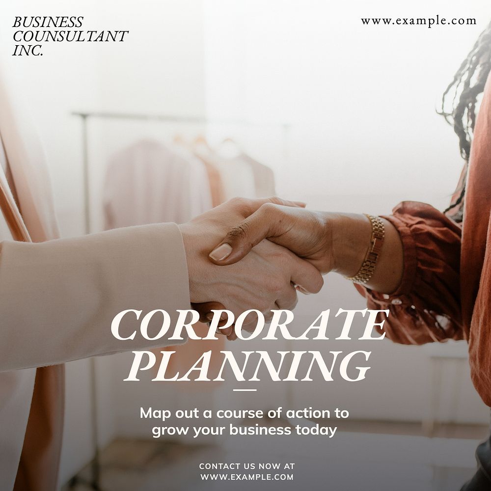 Corporate plan Facebook post template