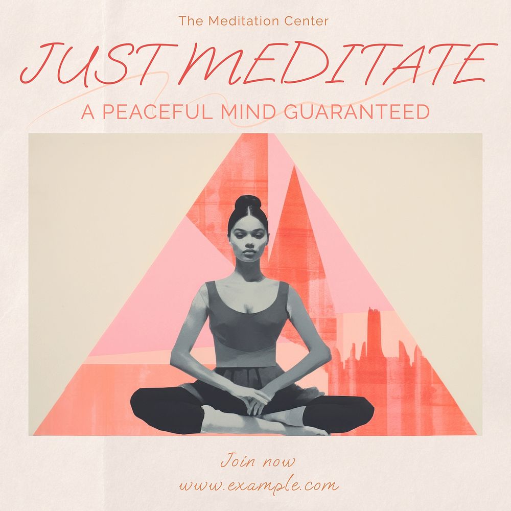 Meditation Instagram post template