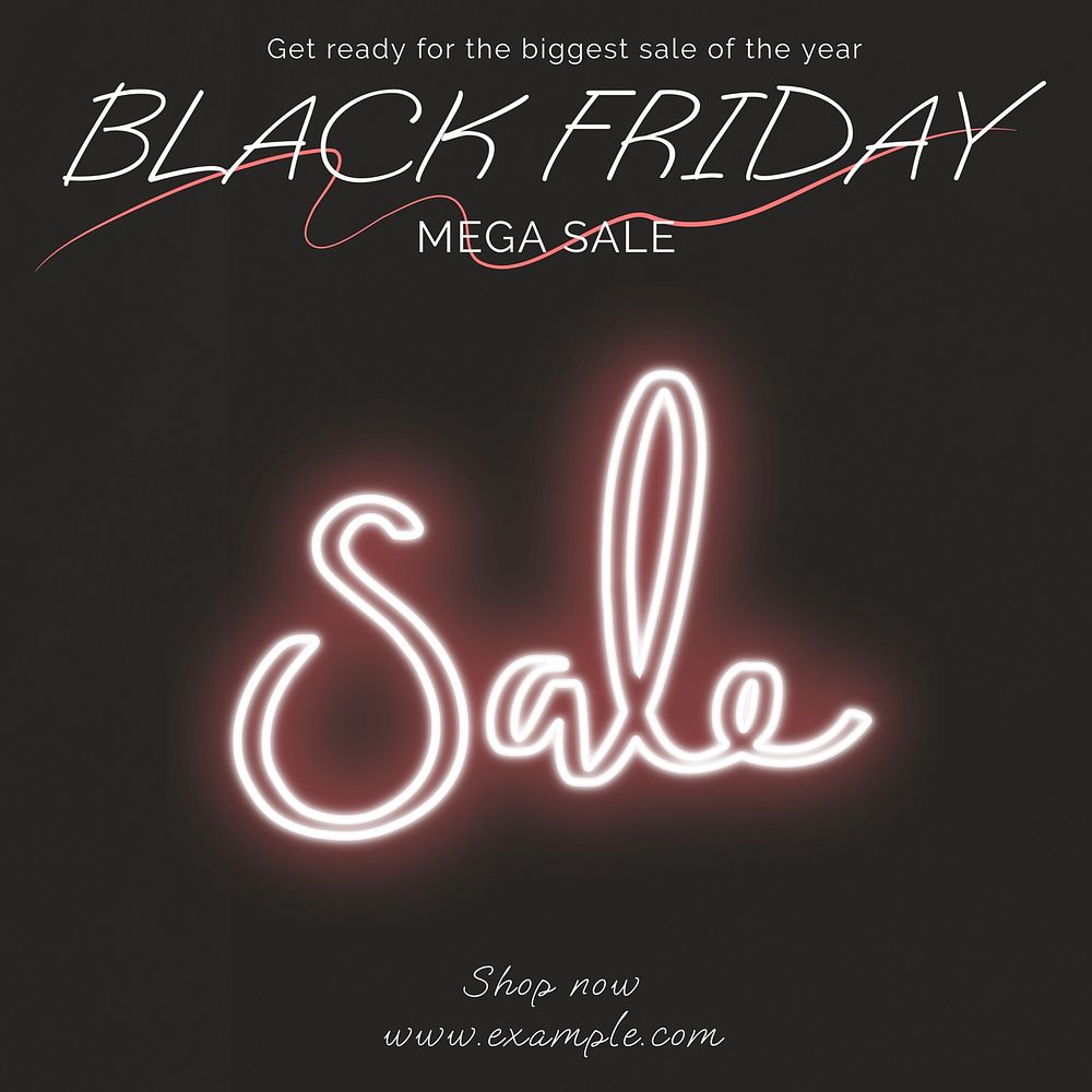 Black Friday sale post template social media design