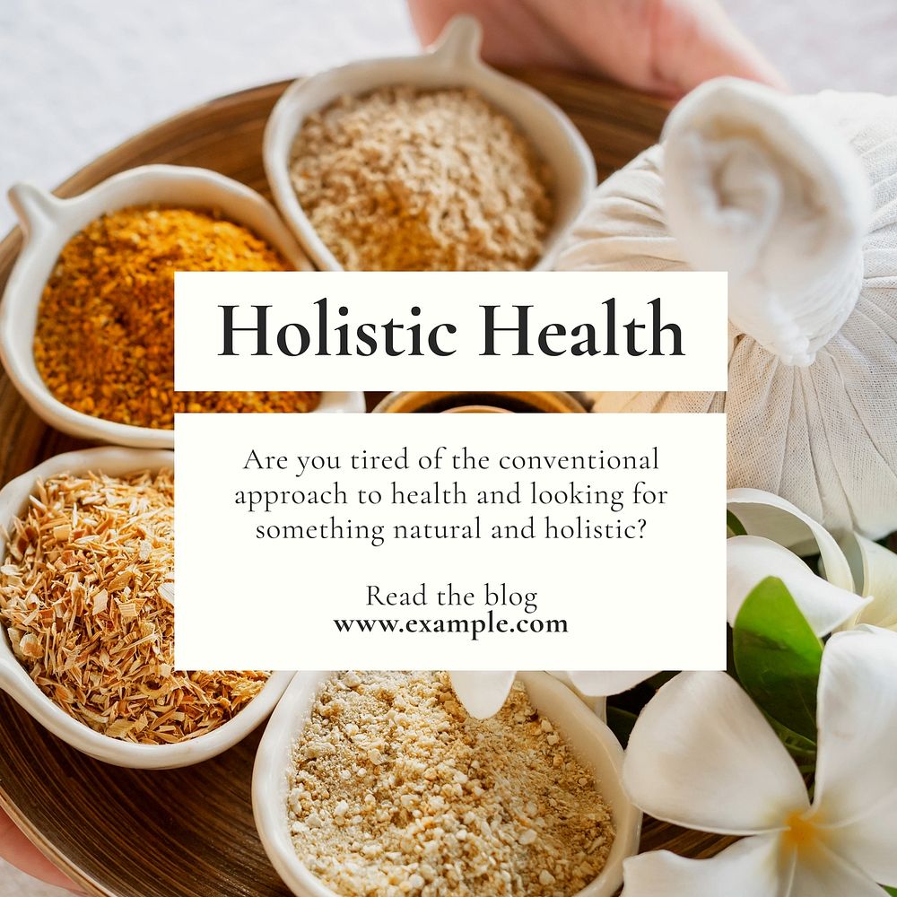 Health natural organic Instagram post template