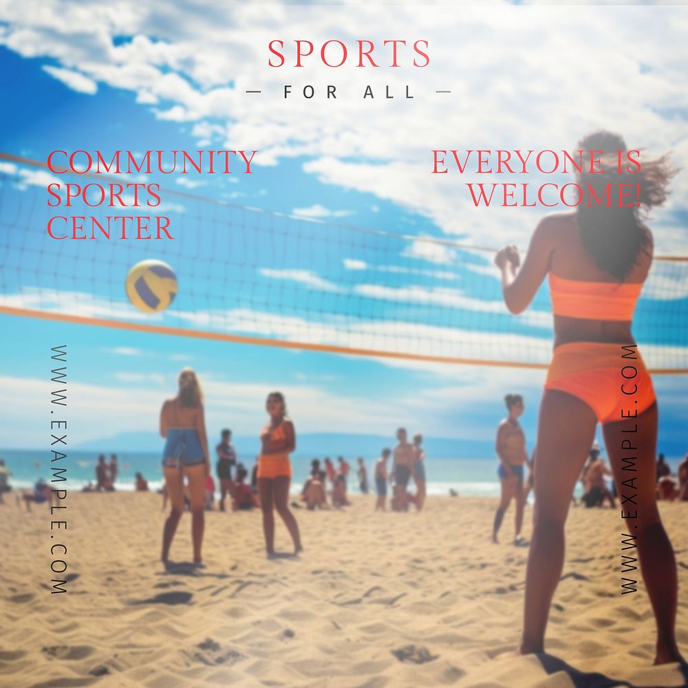 Sports & diversity Instagram post template