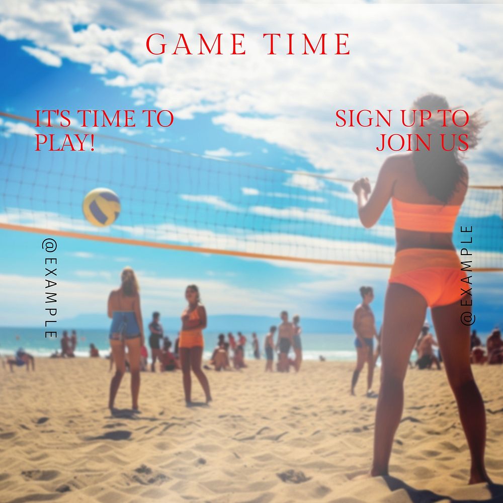 Game time Instagram post template