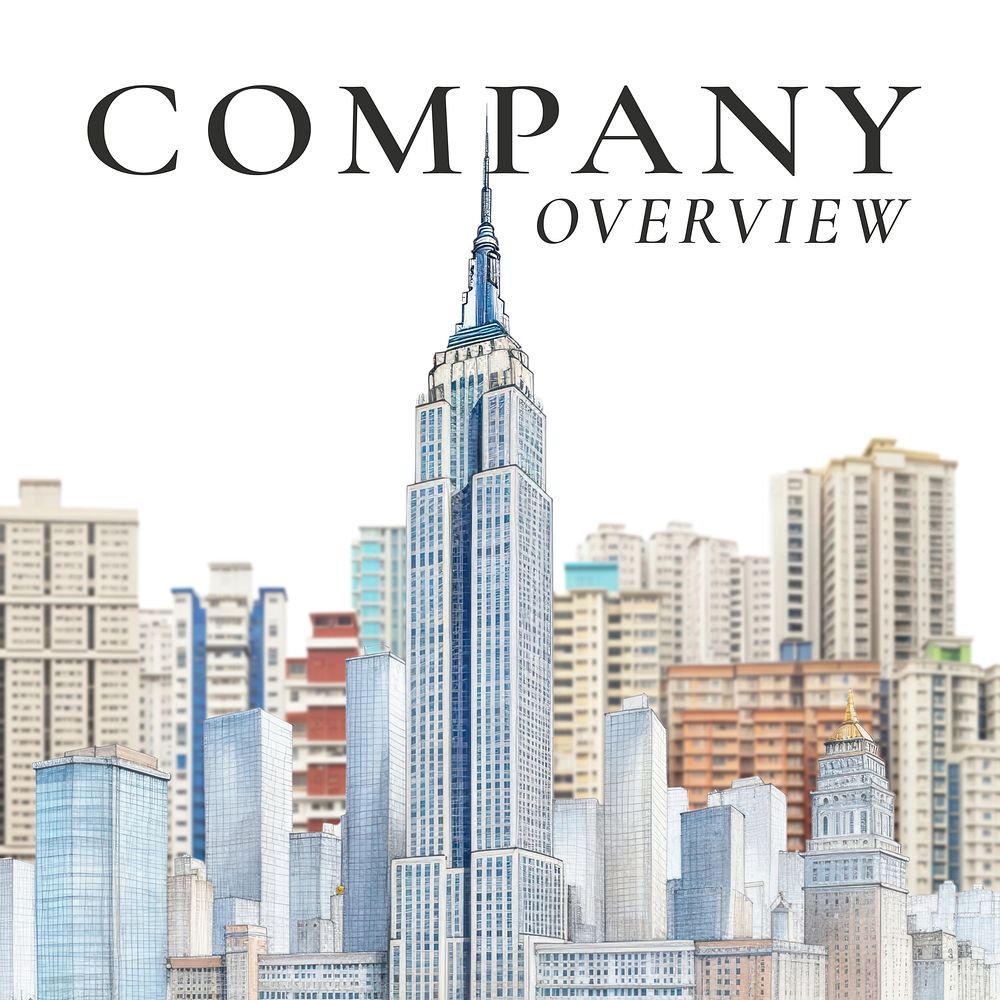 Company overview Facebook post template