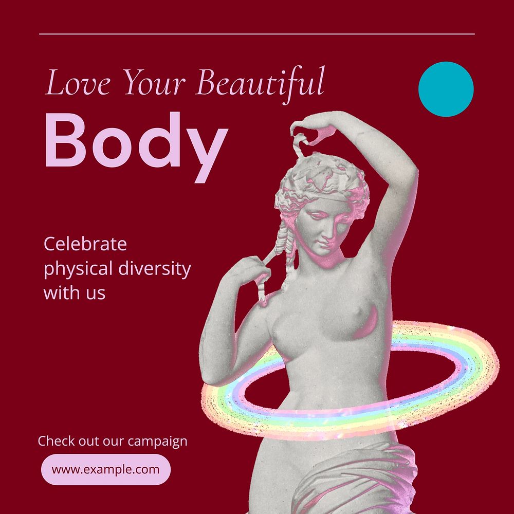 Body positive Instagram post template