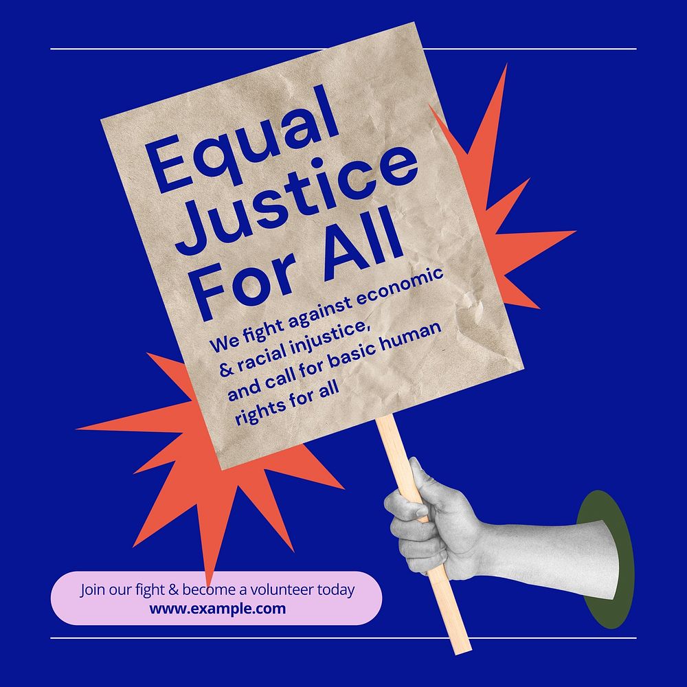 Equal justice Instagram post template | Free Photo - rawpixel