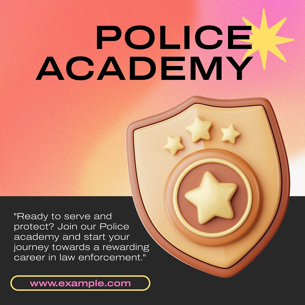 Police academy Instagram post template