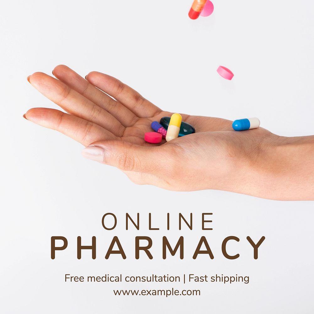 Online pharmacy Instagram post template