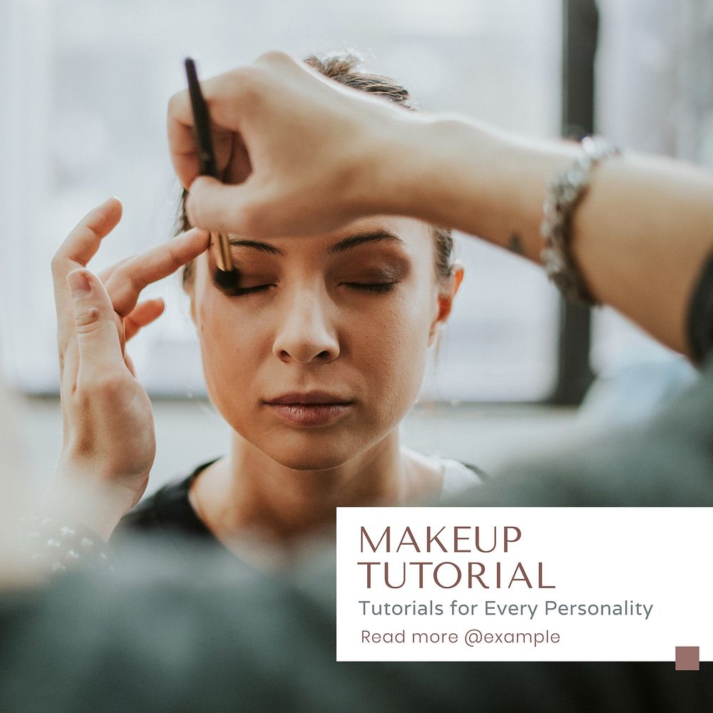 Makeup tutorial Facebook post template
