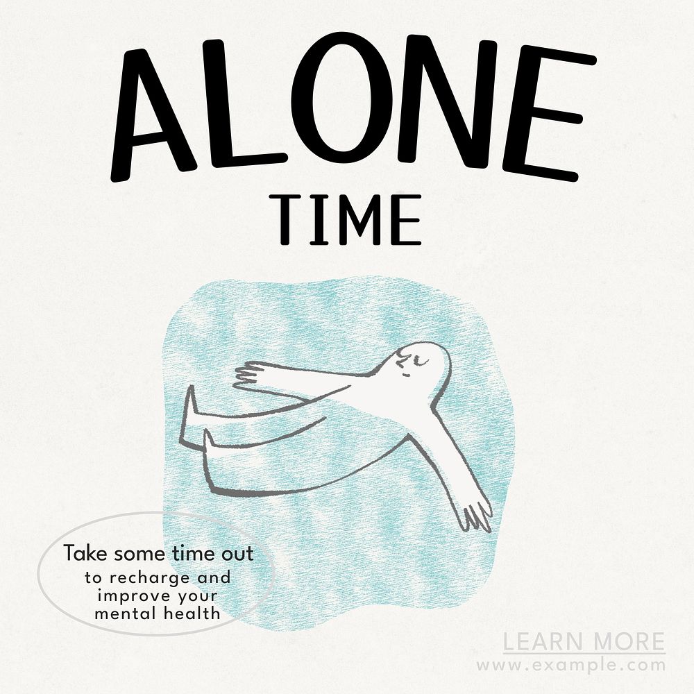 Alone time Instagram post template