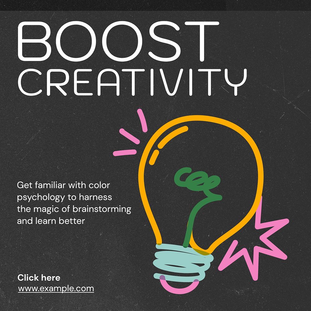 Boost creativity Instagram post template