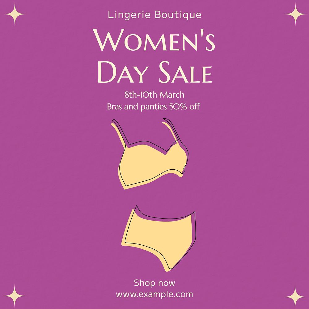 Women's day sale Instagram post template