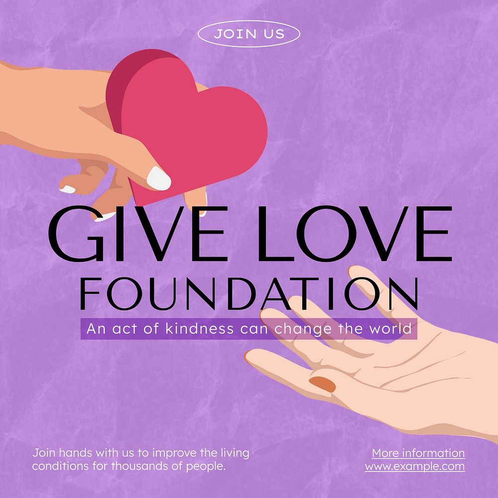 Give Love Foundation Instagram post template