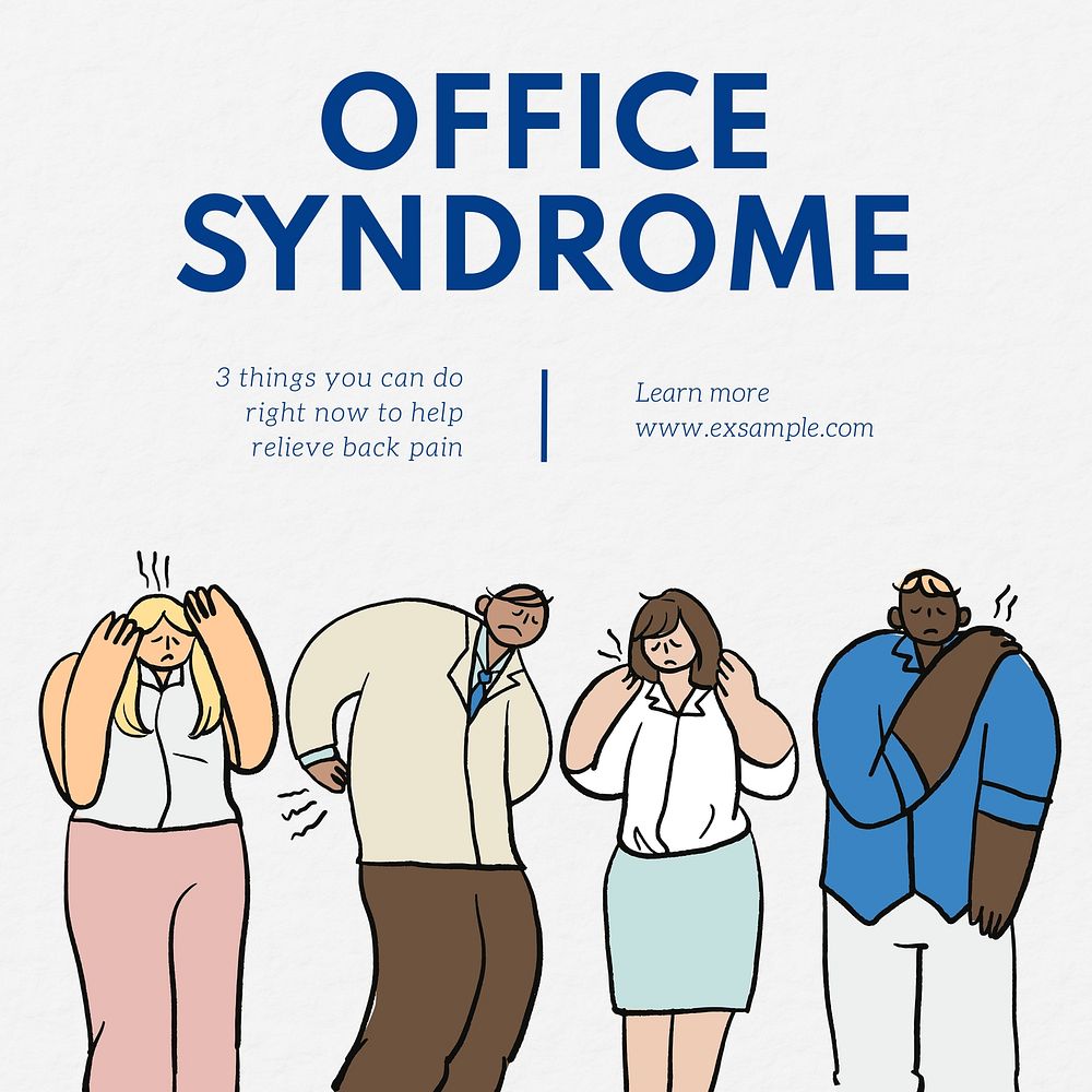 Office syndrome Instagram post template