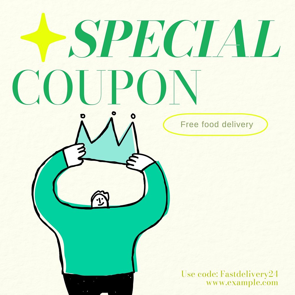 Special coupon Instagram post template