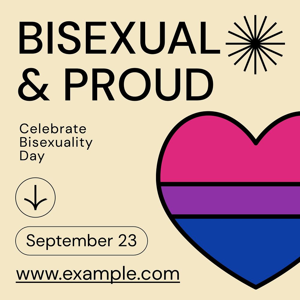 Bisexual and proud Instagram post template