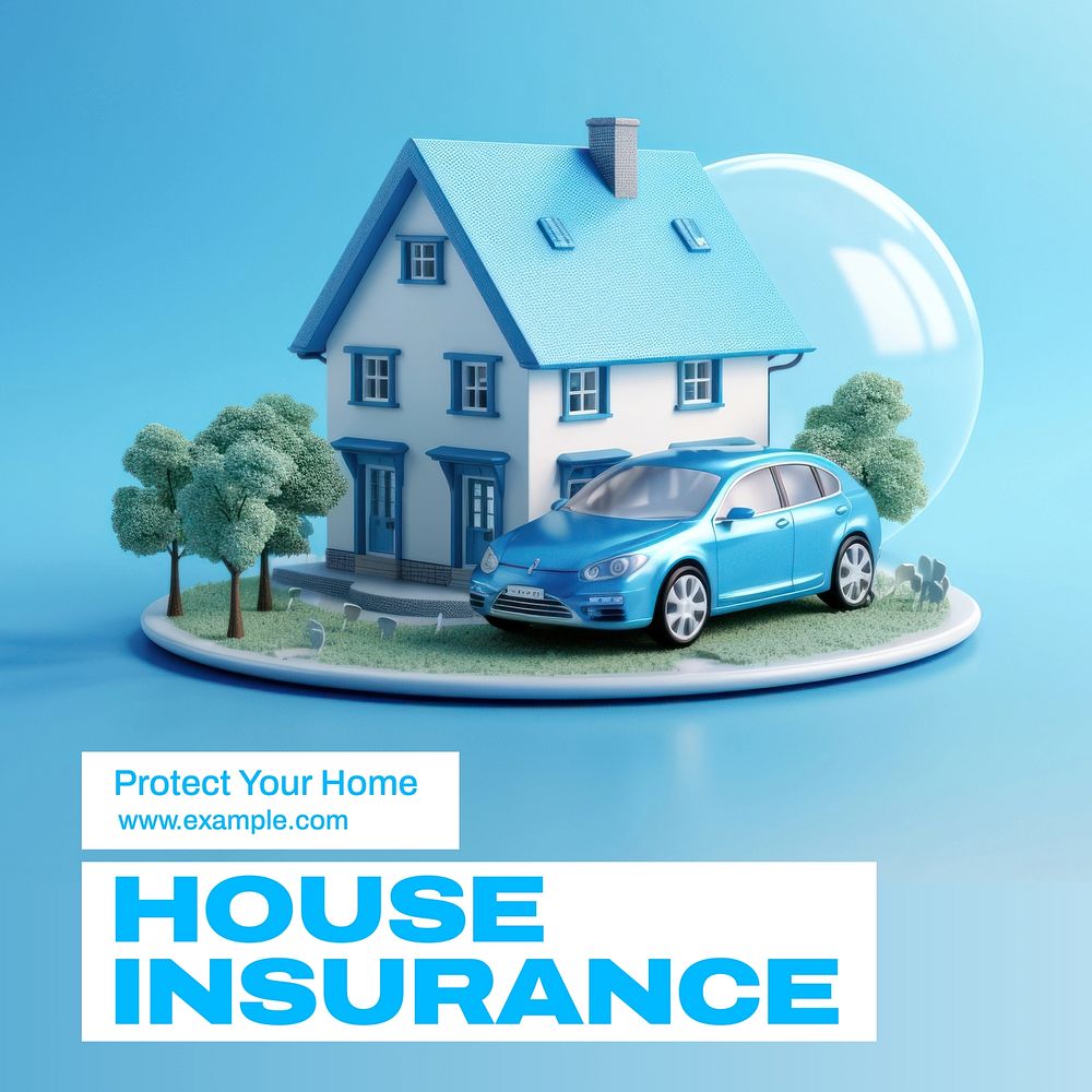 House insurance Instagram post template