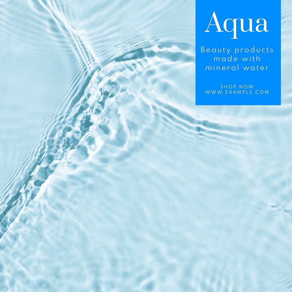 Aqua Instagram post template