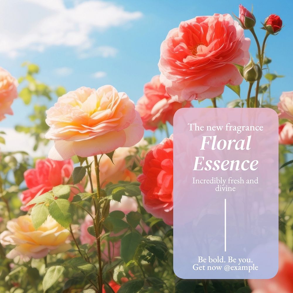 Floral essence Instagram post template