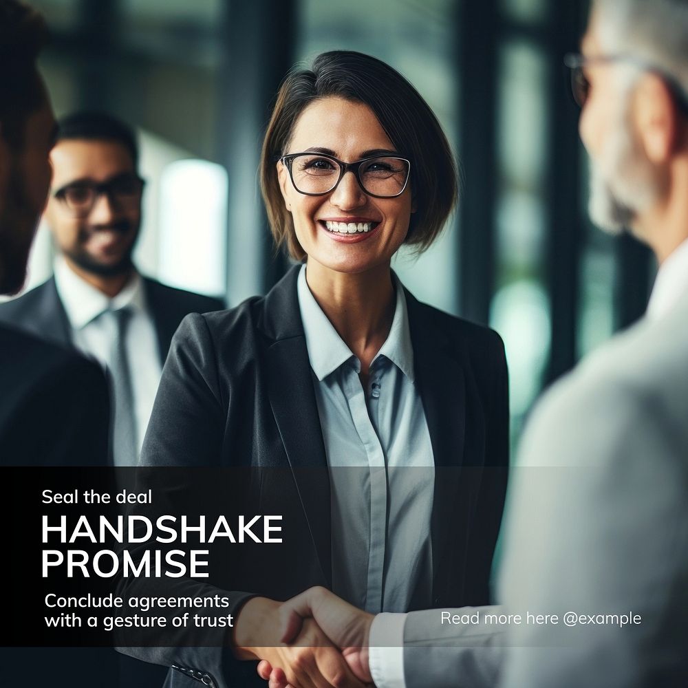 Handshake Instagram post template
