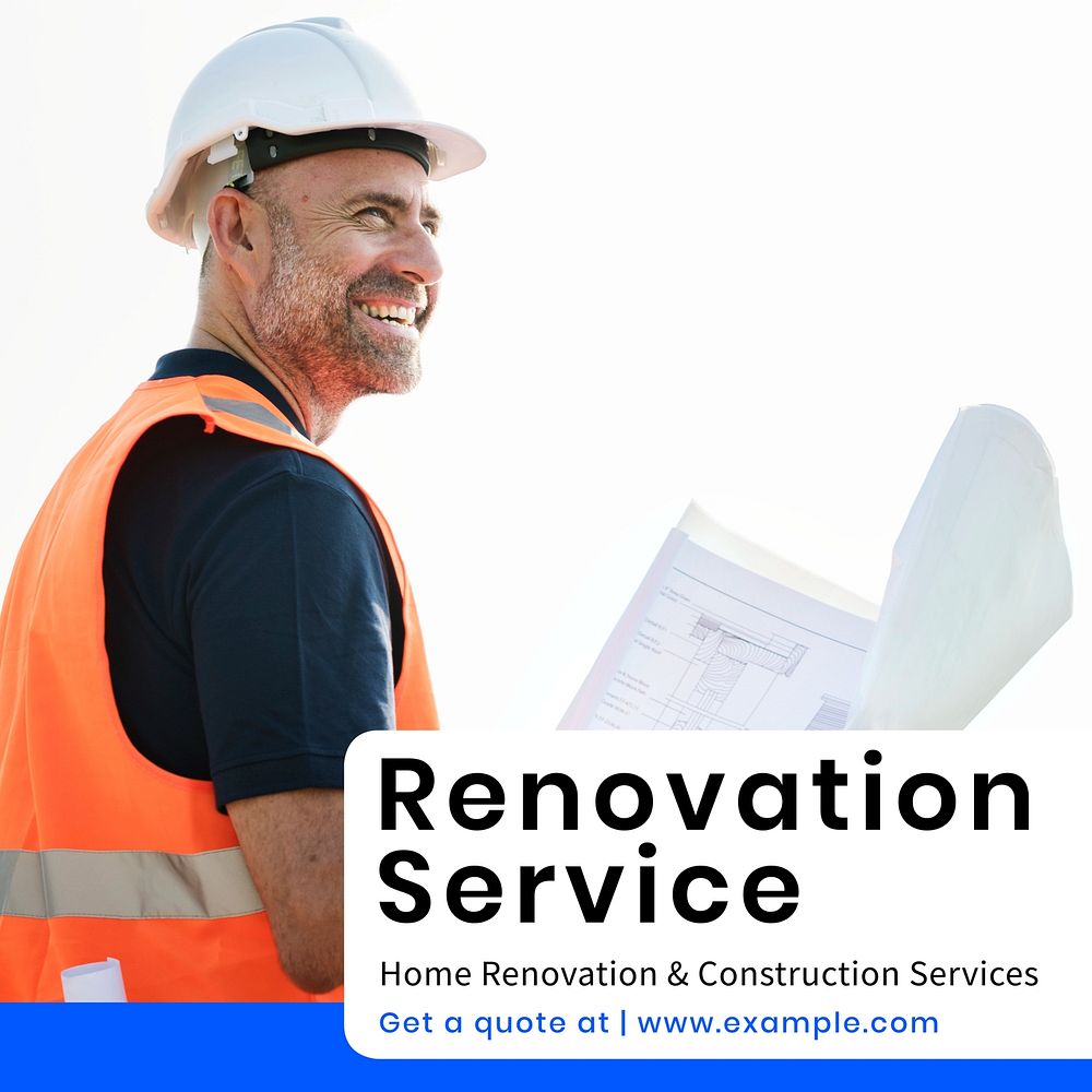 Renovation services Instagram post template