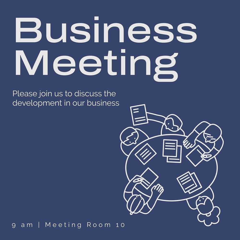 Business meeting Instagram post template