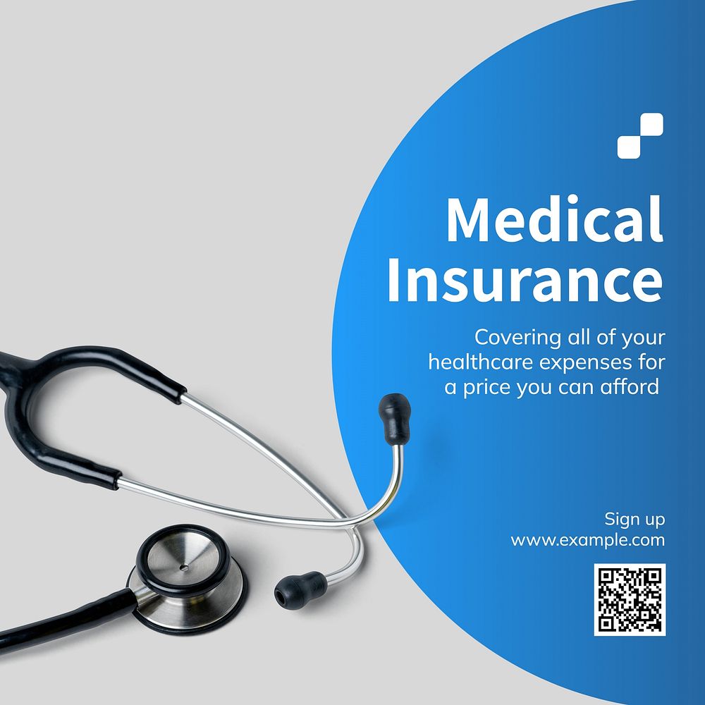 Medical insurance Instagram post template