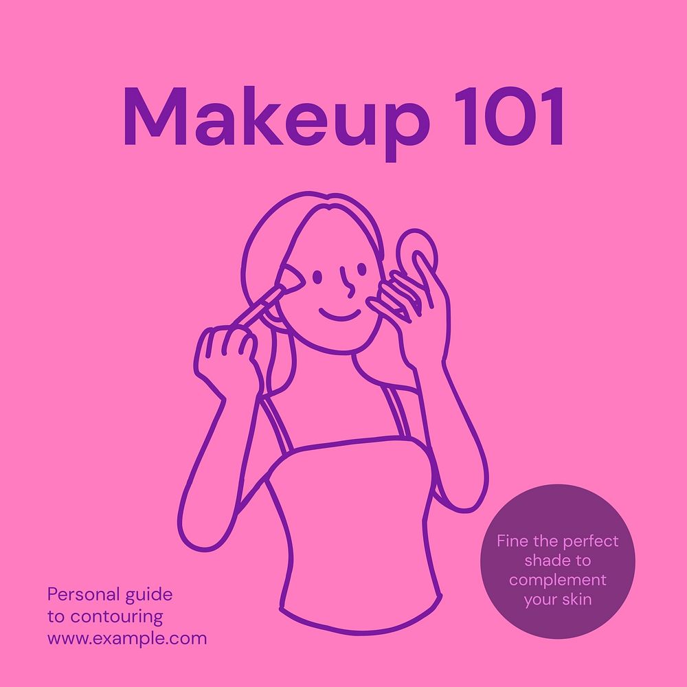 Makeup tutorial Instagram post template