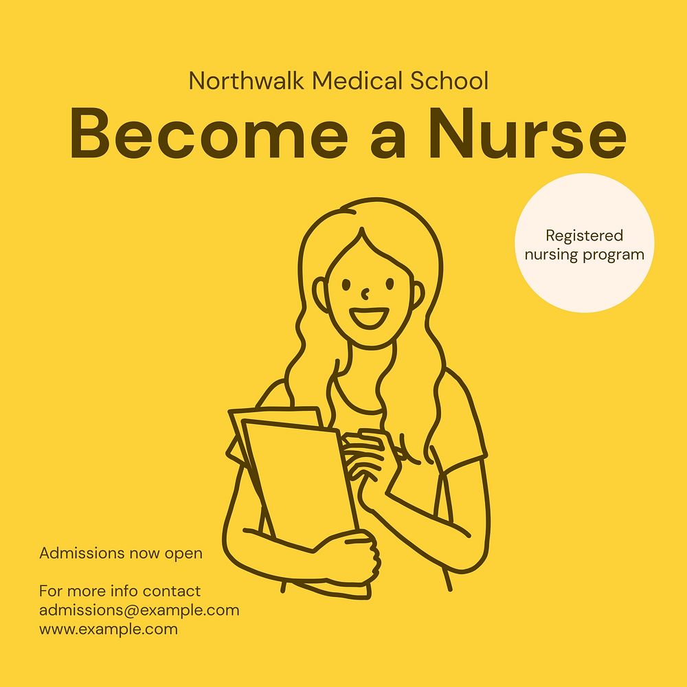 Nursing program Instagram post template