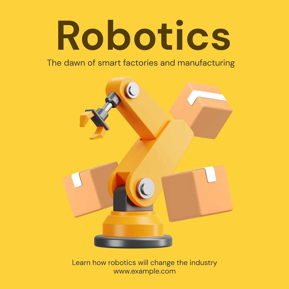 Robotics and manufacturing Instagram post template