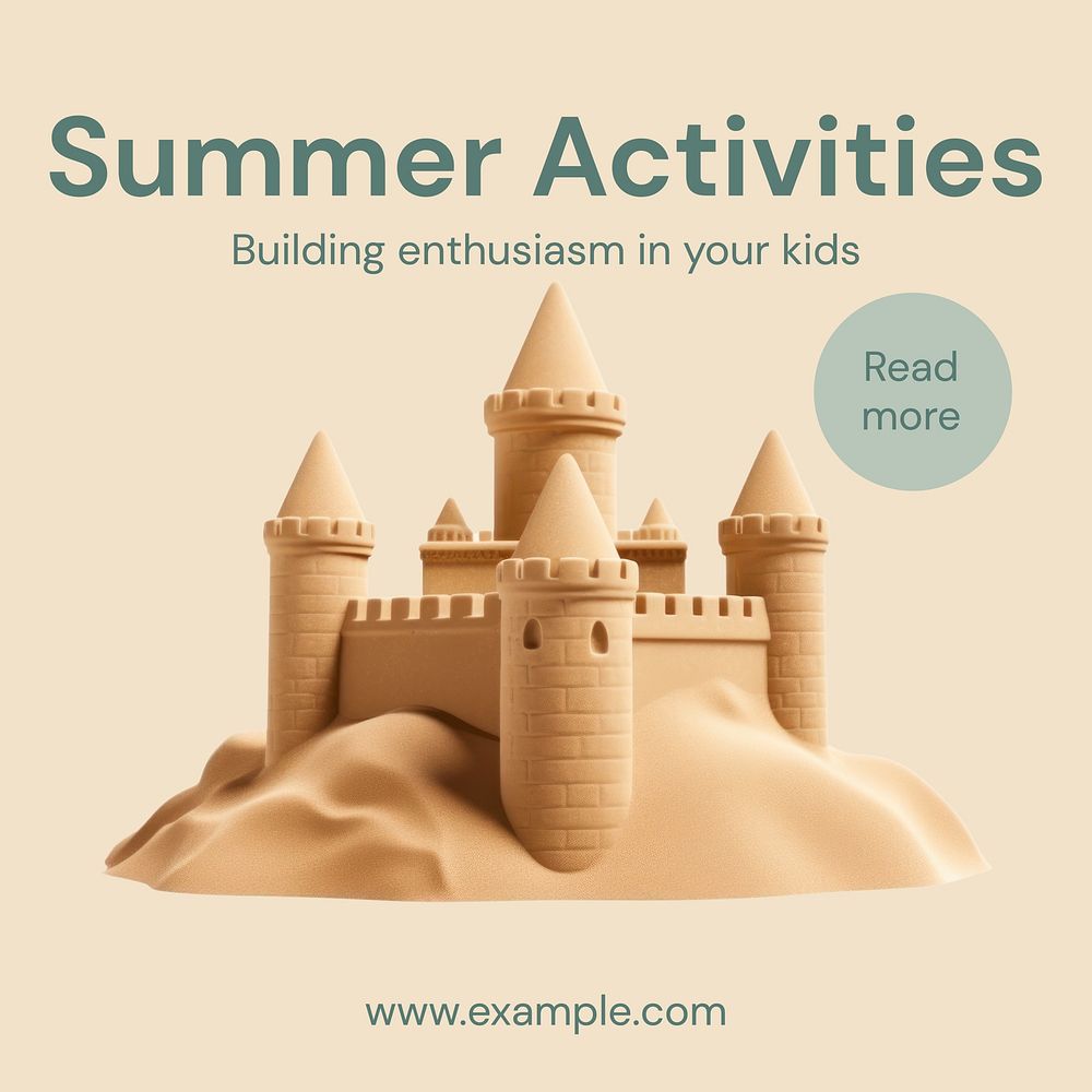 Summer activities Instagram post template