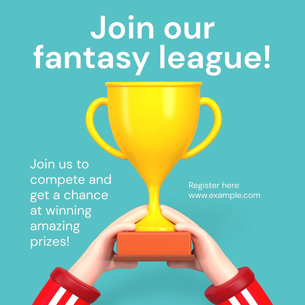 Join our league Instagram post template