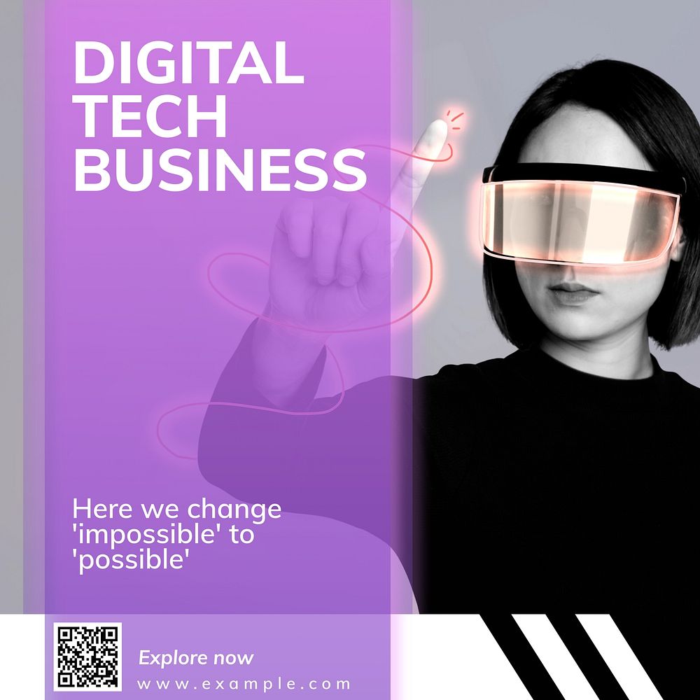 Digital tech business Instagram post template