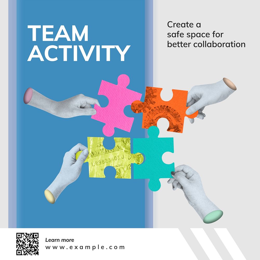Team activity Instagram post template