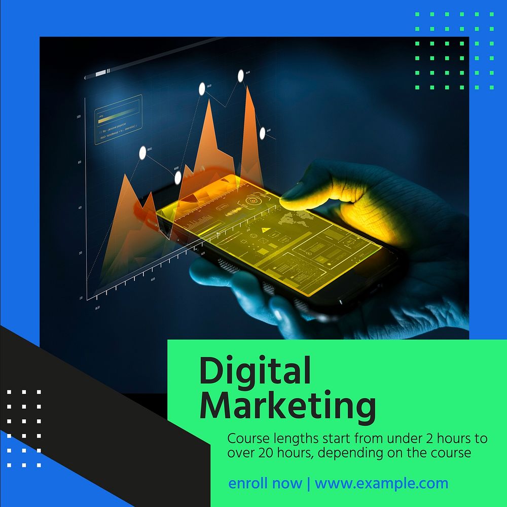 Digital marketing course Instagram post template