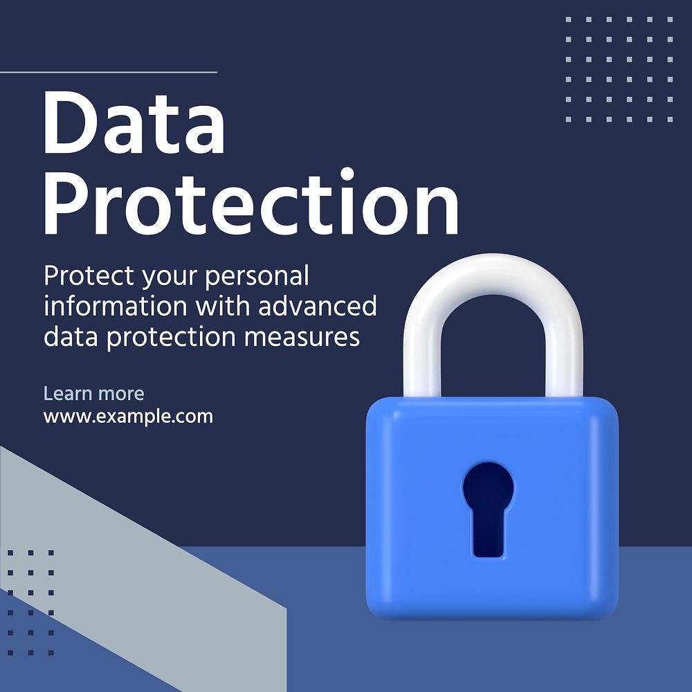 Data protection Facebook post template