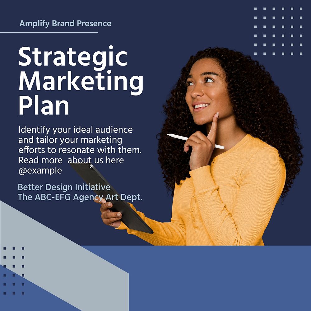 Strategic marketing Instagram post template
