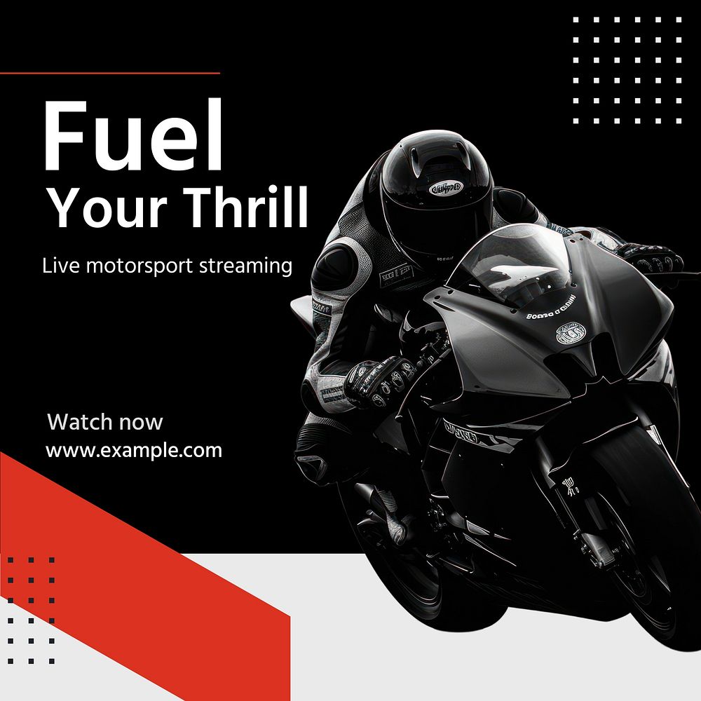 Fuel your thrill Instagram post template