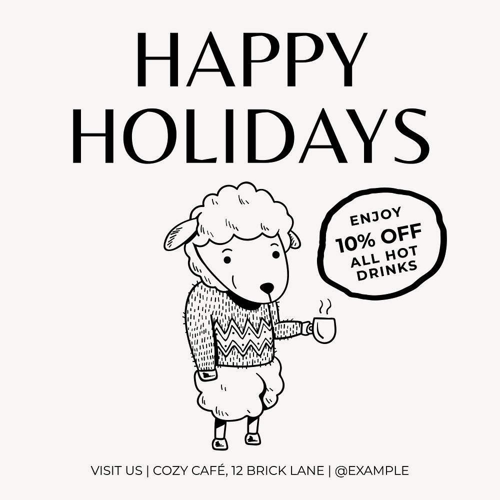 Holiday sale Instagram post template