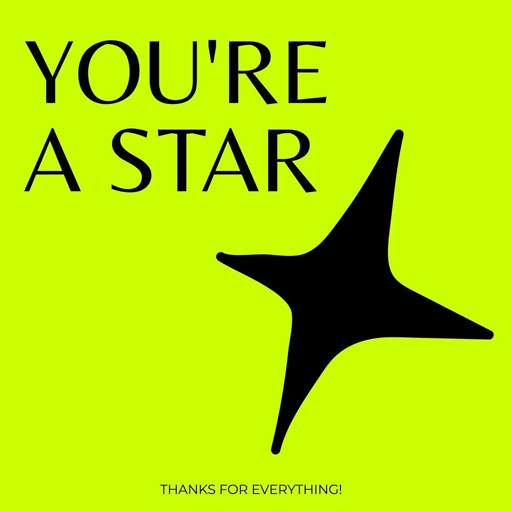 You're a star Facebook post template