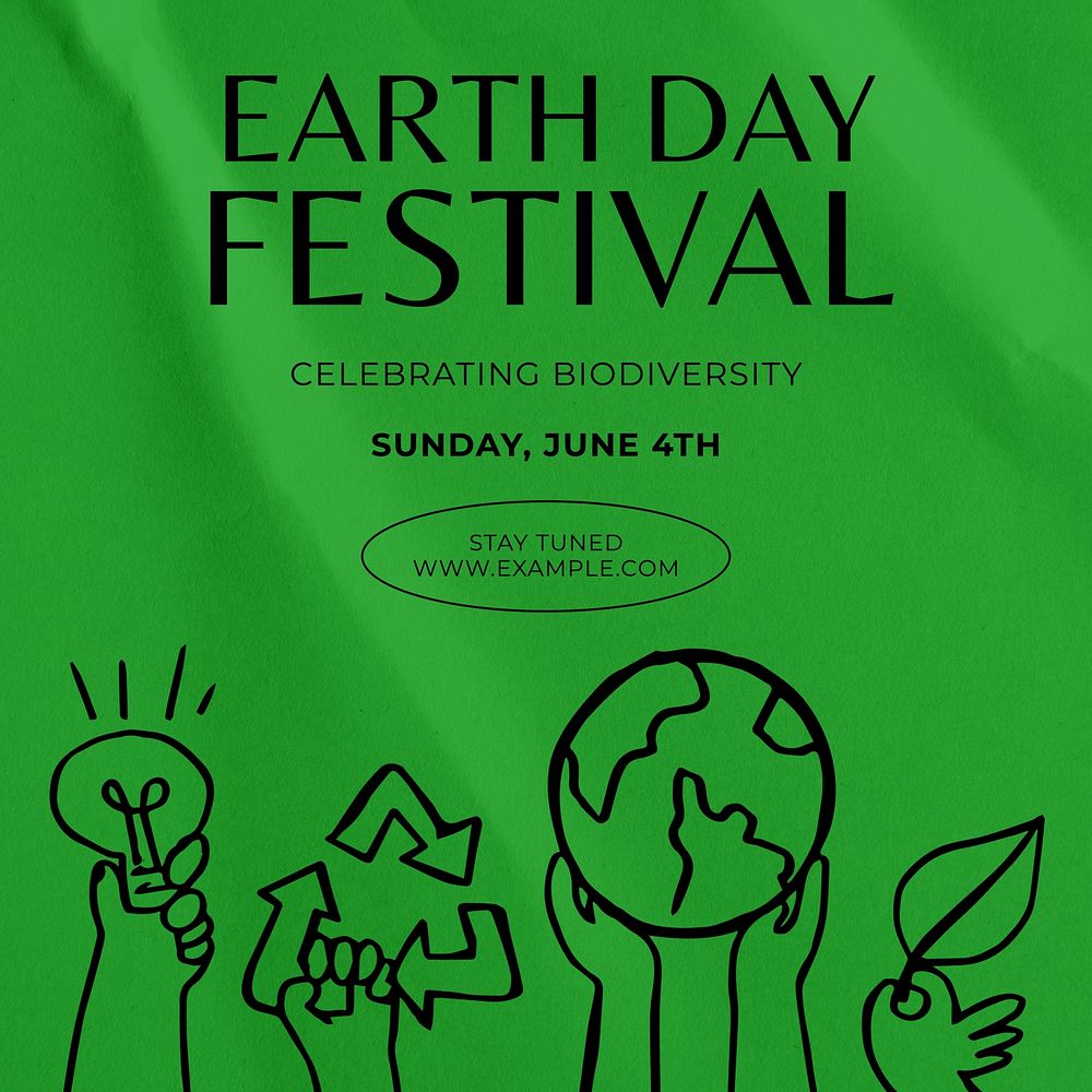 Earth Day  Instagram post template