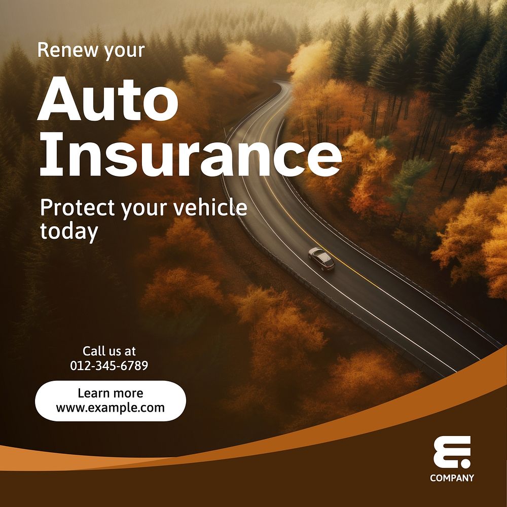 Auto insurance Instagram post template