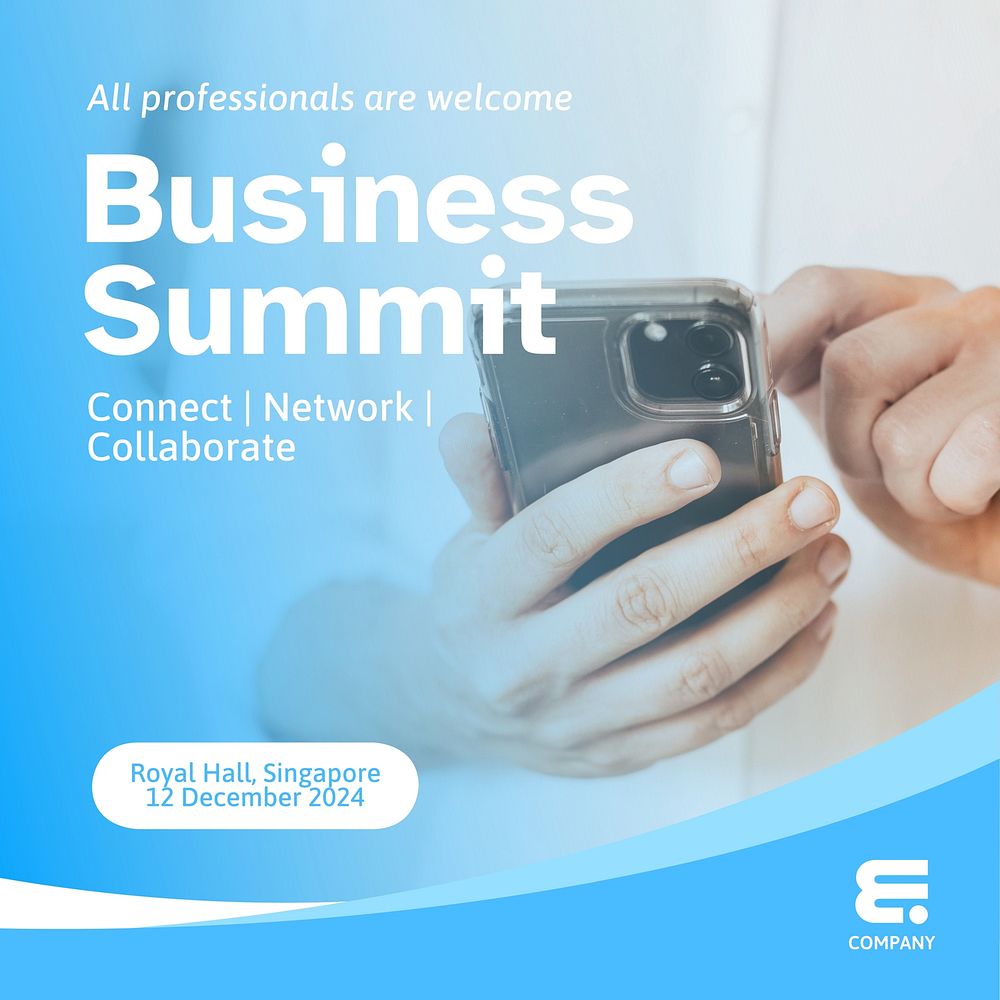 Business summit Instagram post template